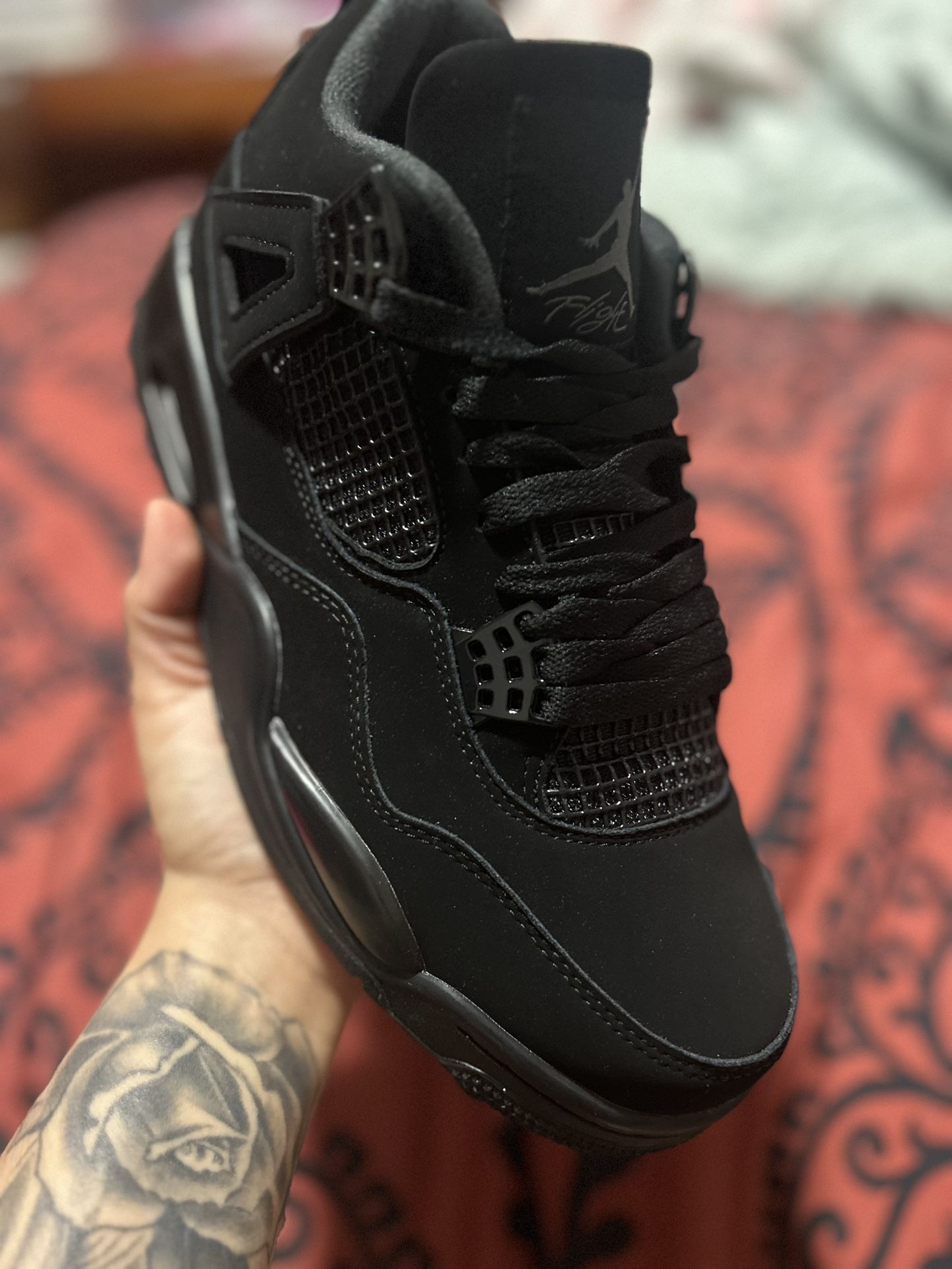 Retro 4 Black Cat Size 10