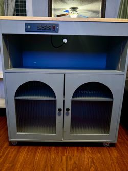 Gray Lighted cabinet