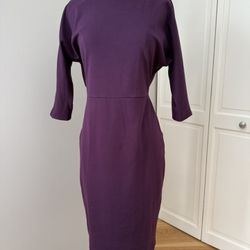 Calvin Klein Jersey Dress Size 8 Purple