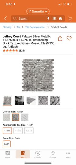 Jefferey Court Palazo Silver Metallic 