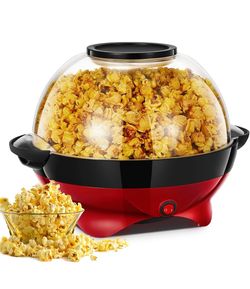HOUSNAT Popcorn Machine, 28 Cup Popcorn Maker, 800w Electric Stirring Popcorn Popper with Quick-Heat Technology,