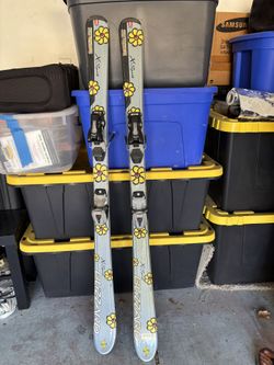 140cm Length Blizzard Skis w/ Marker Bindings
