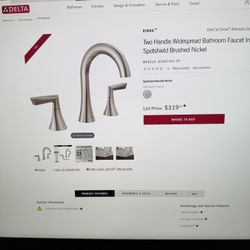 Delta Rinna Two Handle Widespread Faucet