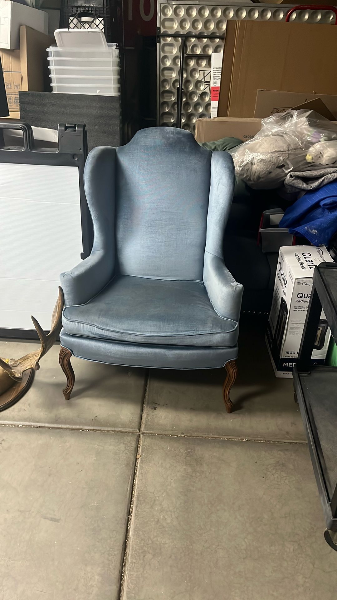 Drexel Blue High Back Chair Elegant Chair Vintage High Dollar
