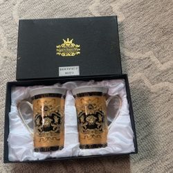 Versace  Coffee Mugs - Medusa Design - NIB 