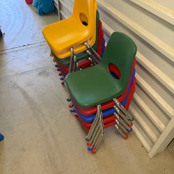 Heavy-Duty Kids School Chairs (Set of 12) - Stackable Classroom Playroom Chairs