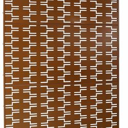 Outdoor Privacy Screen Freestanding 76" H×48" W Decorative Outdoor Divider with Stand Panels Metal P