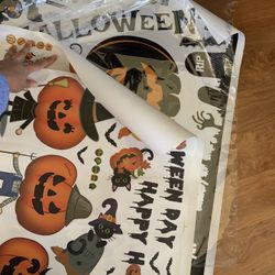 Halloween Decals 3Sheets 100PCS Or More (New/pick Up Only)