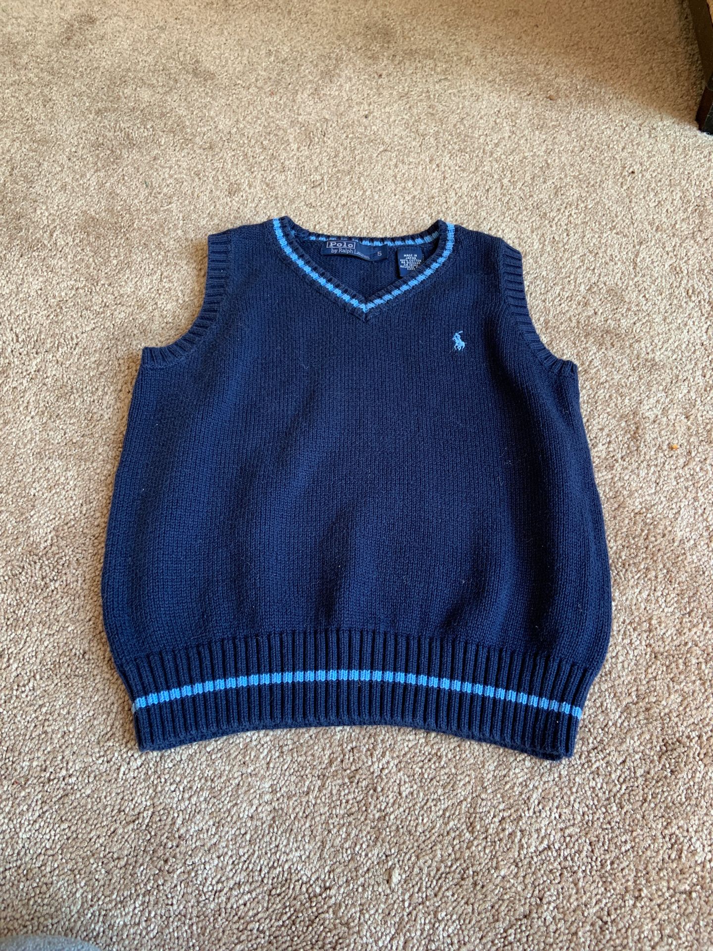 Boy clothes Polo by Ralph Lauren sweater vest size 5