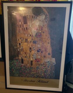 Gustav Klimt The Kiss Framed Art Print