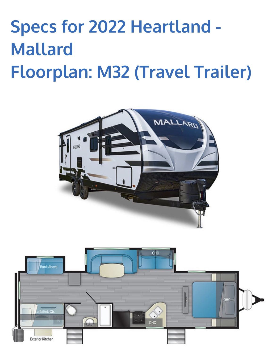 2022 Mallard m32 Heartland