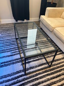 Glass coffee table