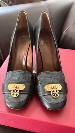 Tory Burch Black Leather Heels