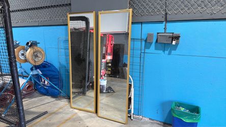 Gold Frame Wall Mirrors – Set of 2