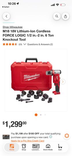 M18 Knockout Tool 1/2”-2”