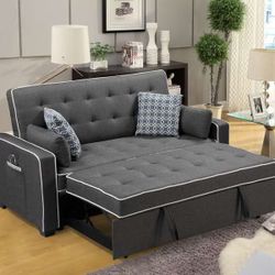 Sleeper Sofa Fabric Grey