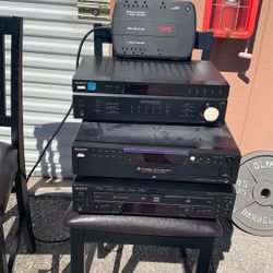 3 Sony Disc CD Player With Booster APC Surge Protection.  