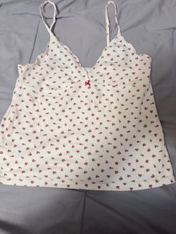 White Floral Cami Tank Top