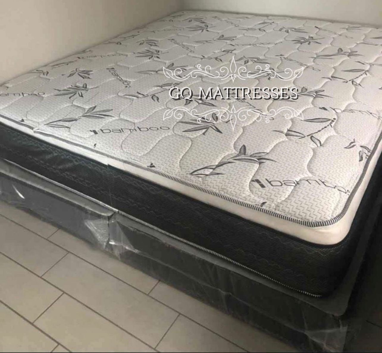 QUEEN SIZE PILLOW TOP MATTRESS AND BOX SPRING SET. TWIN, FULL AND KING