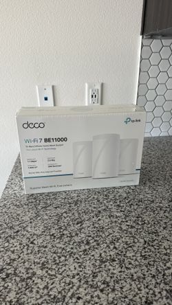 TP-Link Deco BE11000 Wi-Fi 7 Tri-Band Mesh Router System 3-Pack, 11Gbps