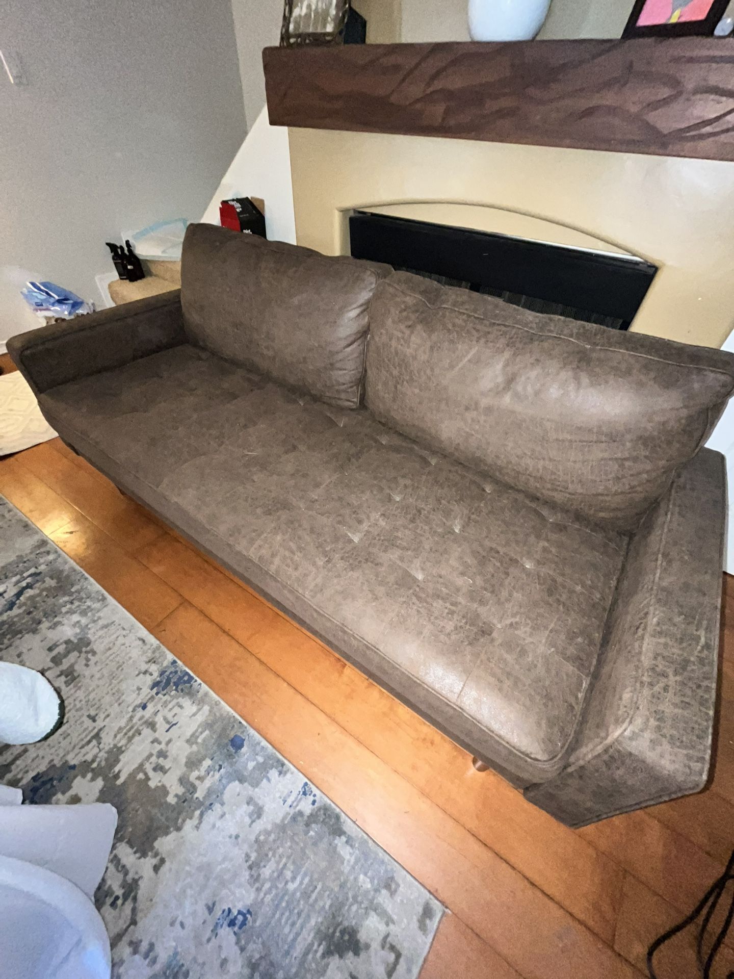 Brown Medium Sized Couch