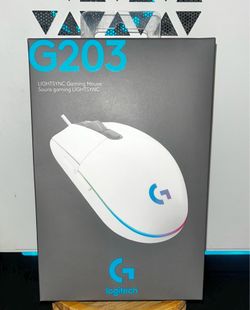 White Logitech Gaming Mouse - G203