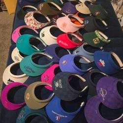 VINTAGE GOLF TENNIS VISORS ESTATE COLLECTION MADE IN USA
