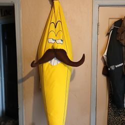  GIANT  TOY FACTORY  PLUSH BANANA WITH  MUSTACHE