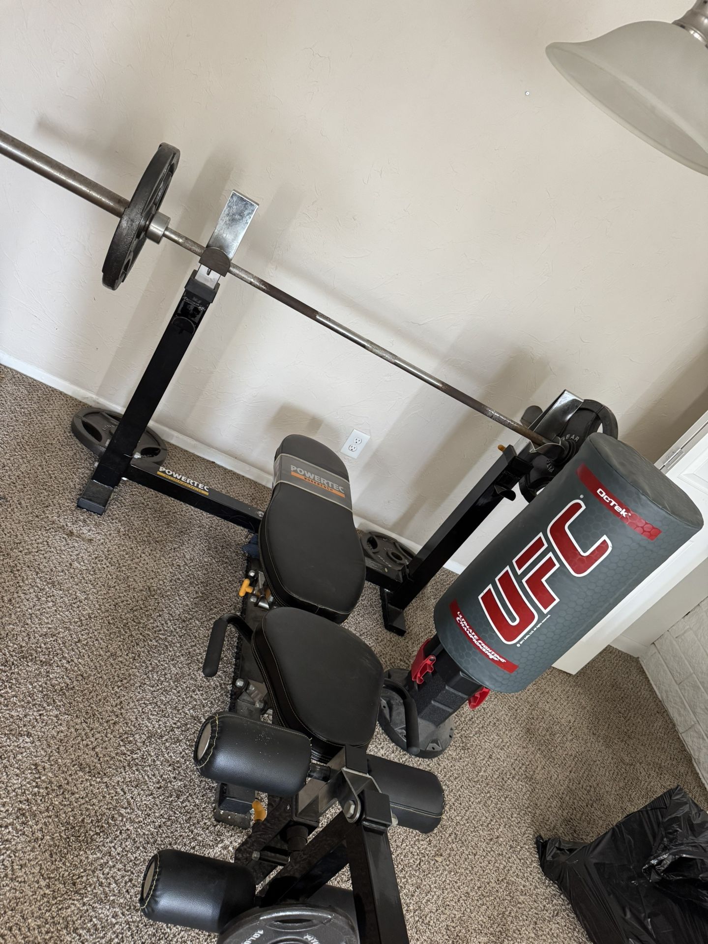 Workout Bench & UFC Punching Bag 