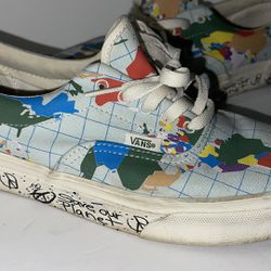 Limited Edition Save The Planet Vans W Size 9.5 M Size 8