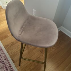 3 Pink Counter Height Barstools