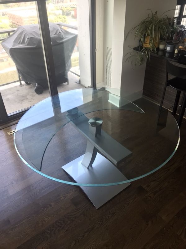Roche Bobois Circular Gl Extendable Table Designer Furniture For Roche Bobois Circular Gl Extendable Table Designer Furniture Chicago