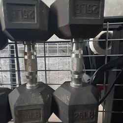 Two (2) 25 Lbs dumbbells (good used condition)