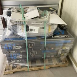 Pallet Mix Of Outdoor Equipment ( Cooler, Neck Massager, Basketball Court)