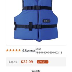 Life Jacket Youth 55-88 Lbs Brand New !!