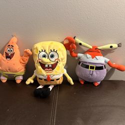 Ty Beanie Babies Spongebob Square Pants Plushies