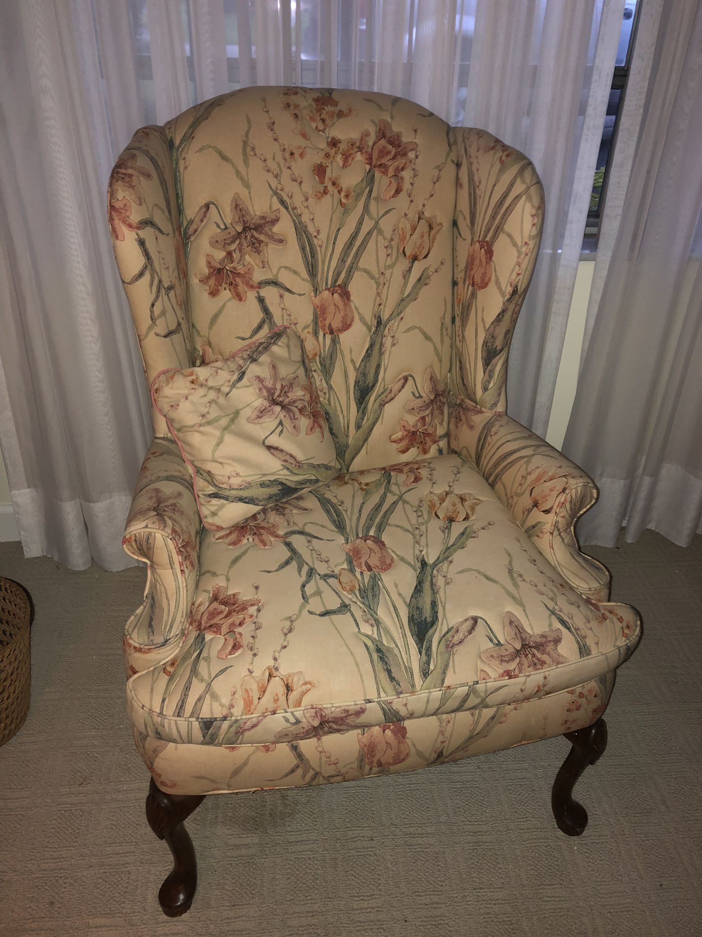 2 Wing Back Chairs. Made by Pem-Kay Furniture Company in North Carolina. $30.00 each or $50.00 for both.