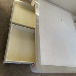 Queen Box Spring with drawers, and mattress