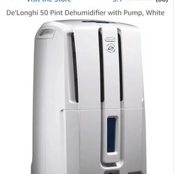 Brand New DE'LONGHI DEHUMIDIFIER 50 PINTS + PUMP + HOSE $559 Retail BNIB Never Used 