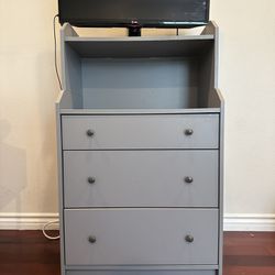Grey IKEA 3 Drawer Dresser