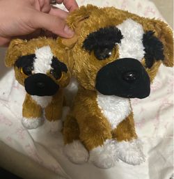 Beanie baby mom and puppy plush