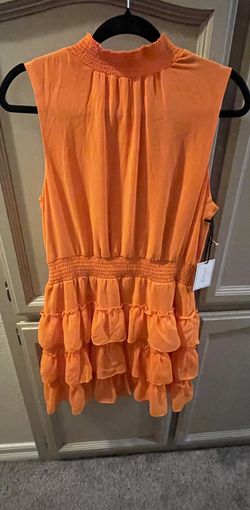 Orange Sleeveless Dress 