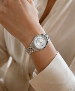 Tissot Swiss Women’s Stainless Steel Watch – Silver T-Lady