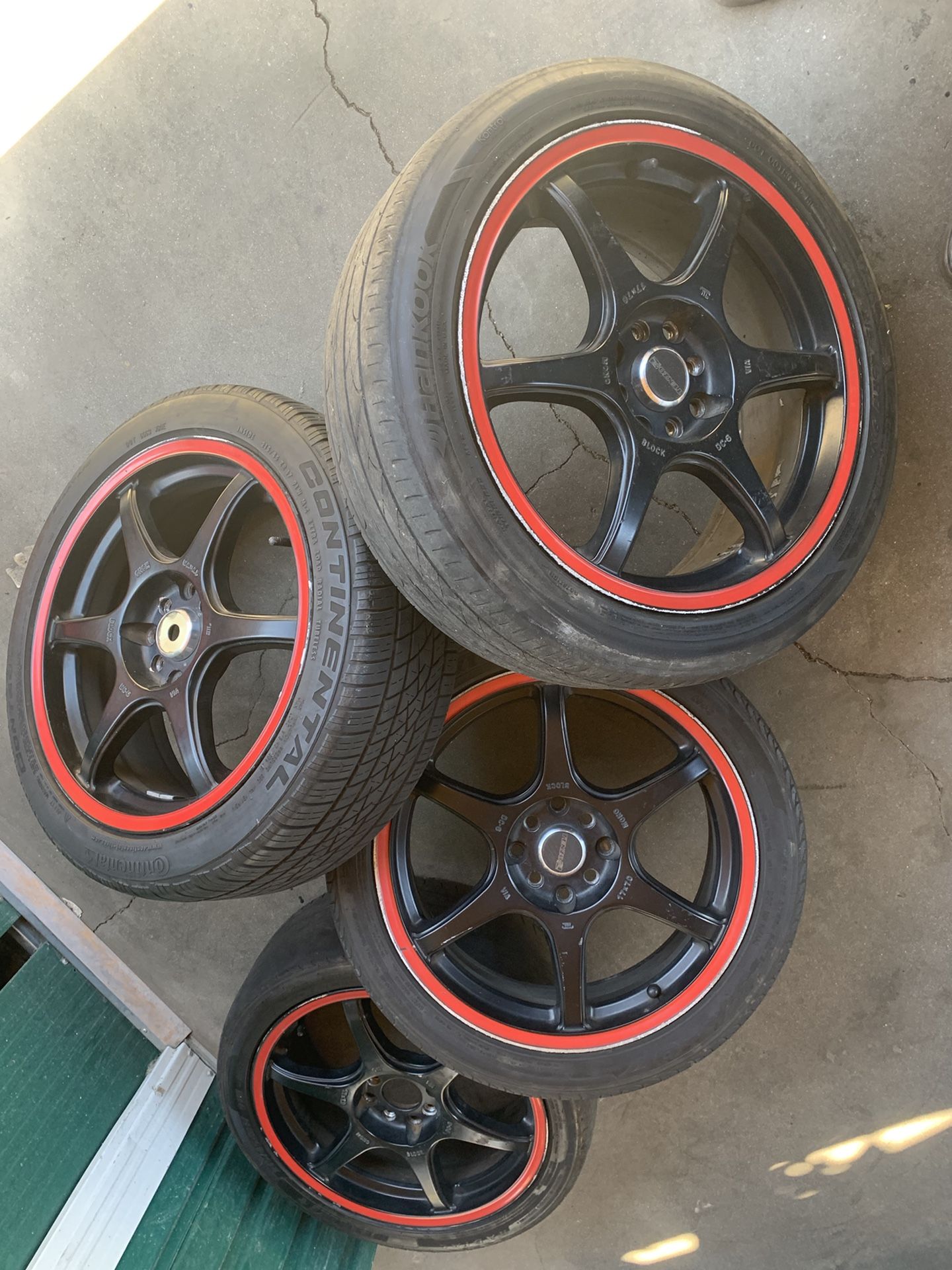 17” Inch Monoblock Tenzo R Racing Rims 4 Lug Universal 