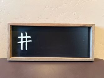 Framed Chalkboard Sign with Wood Frame