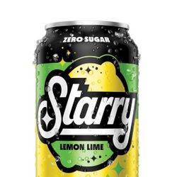 Starry Zero Sugar Lemon Lime Carbonated Beverage mini cans 7.5 fl oz 10-pack