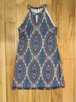 New Cremieux dress with geometric paisley print size 4