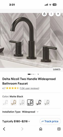 Delta Nicoli Two Handle Widespread Bathroom Faucet