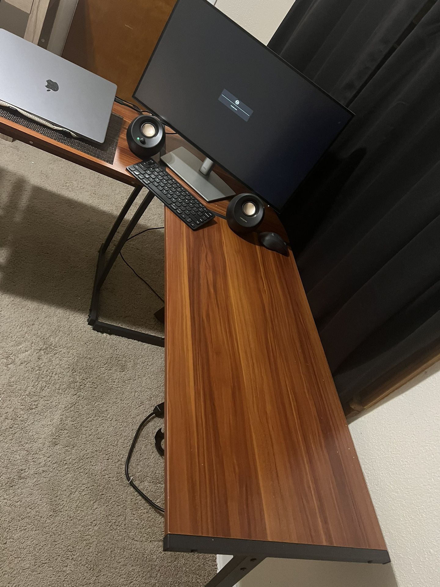 computer desk Rustic Walnut color. 