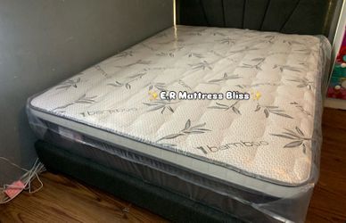 ✨Mattress Pillow Top✨ 🛏️ 2 pillows included 🔸12” inches tall 🔹All sizes  🟠Queen sizes $170 🟡Full sizes $150 🟢Twin sizes $130 🔵Cal king $299 🟣E